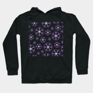 Purple Christmas Snowflakes Pattern Hoodie